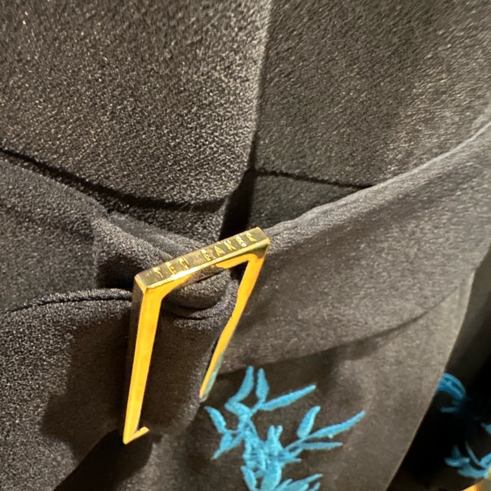 Ted Baker Zephyra Bluebell Embroidered Long Sleeve mini dress size 2 - Picture 9 of 16